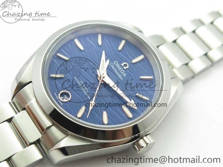 0409 Aqua Terra 150M 34mm Ladies SS VSF 1:1 Best Edition Blue Wave Dial on SS Bracelet A Reliable 7931